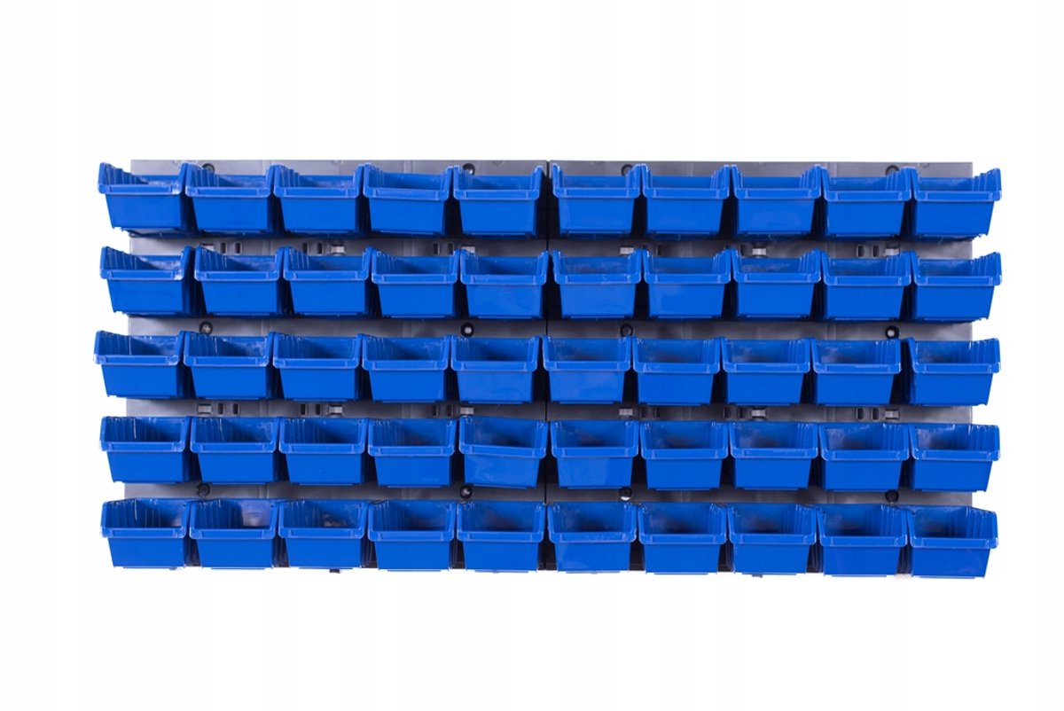 Gereedschapswand met 50 Blauwe Bakjes NP4 - 80x40cm