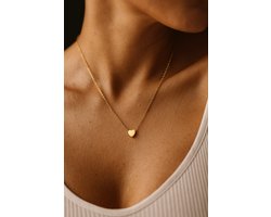 Lundholm Luxe Ketting Dames Goudkleurig Hartjes Hanger – Premium Stainless Steel Jewellery Goud Verguld – Vrouwen Cadeautjes Cadeautje Vrouw Sieraad - My Mera Serie – 50 cm – Scandinavisch Design – Cadeau voor Vrouw