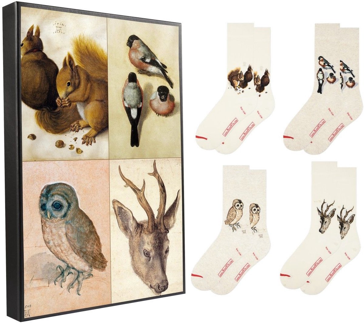 Albrecht Dürer - Gift Box with 4 Pairs of Socks 36-40