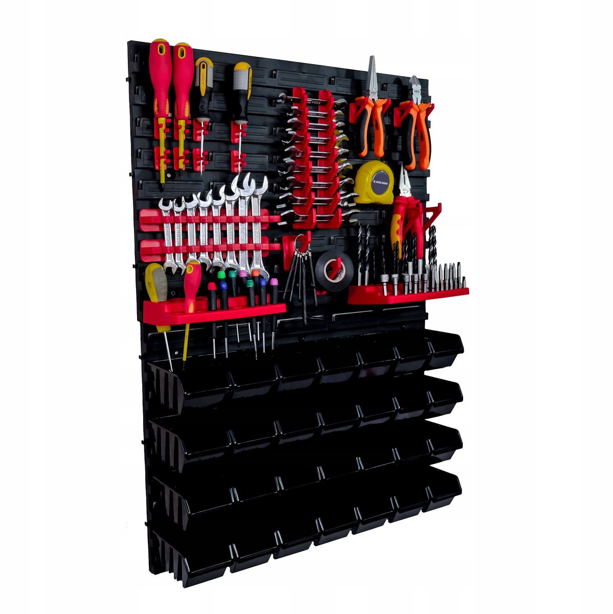 Gereedschapswand 57x78 cm met 28 Bakjes en Ophanghaken