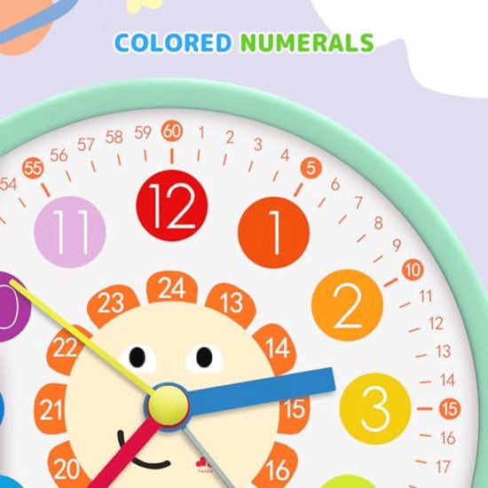 Kinderwekker analoog zonder tikken met nachtlampje voor schoolbeginners — afbeelding 5