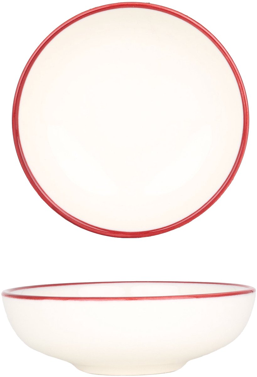 Bonna Serveerschaal - Linea Burgundy - Porselein - 10 cm - set van 2