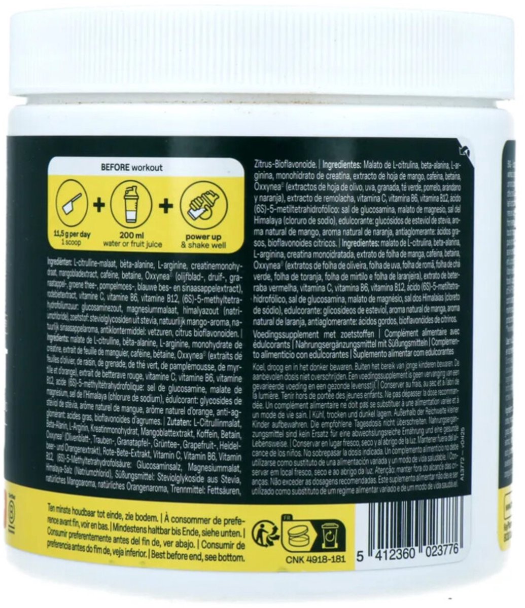 The Green Athlete Pre-Workout - 2 x 345 gr - Voordeelverpakking
