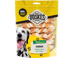 15x Voskes Hondensnack Spiralen Runderhuid & Kip 20 stuks
