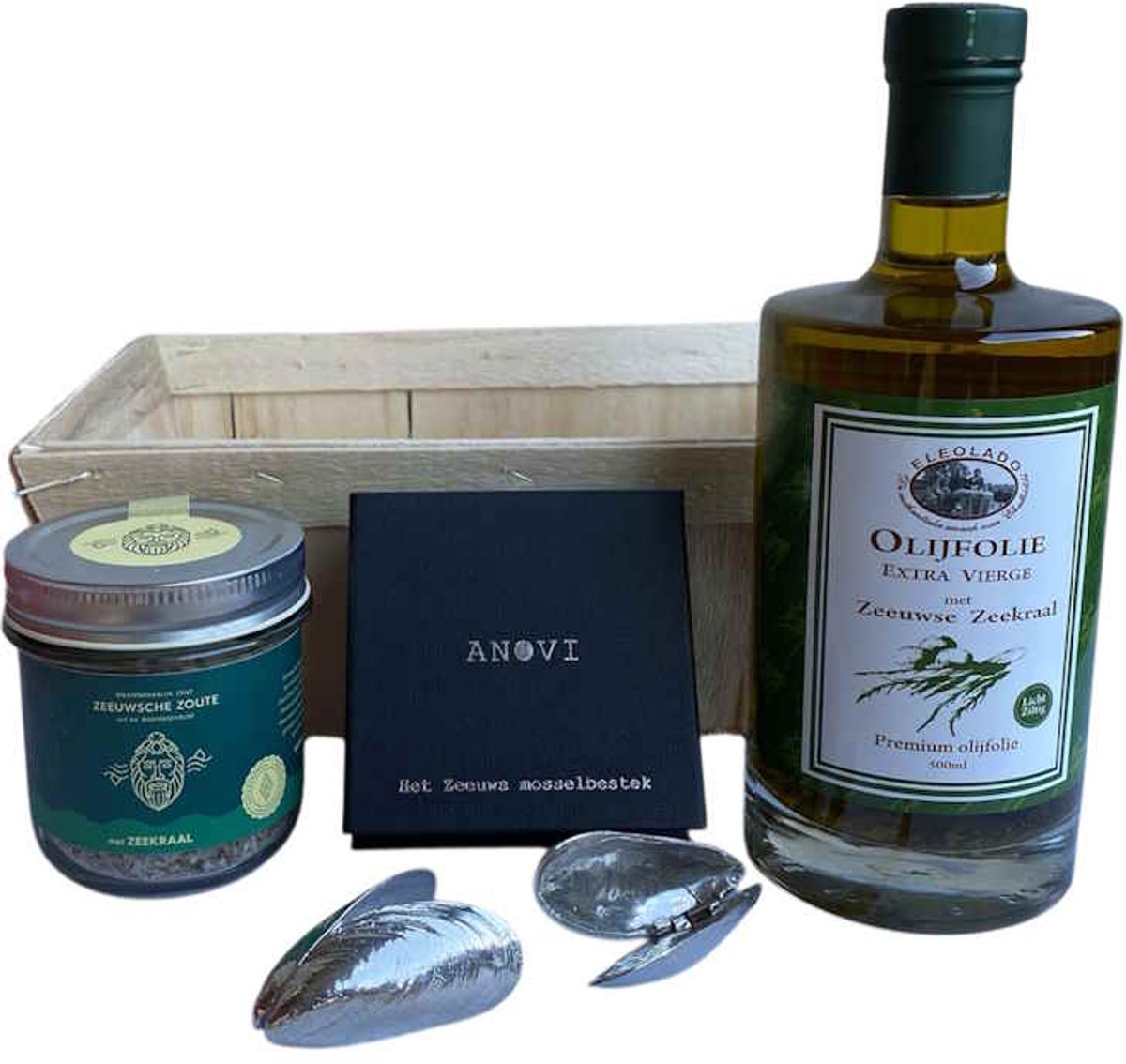 De Oosterscheldeboer - Cadeaupakket "Het Zeeuws mosselbestek"
