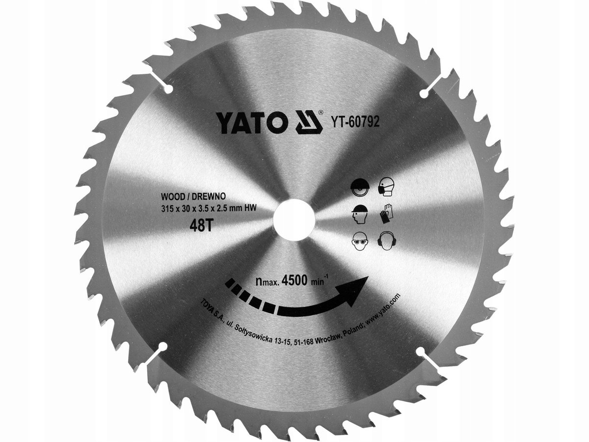 Yato Zaagblad Hout 315x48x30mm