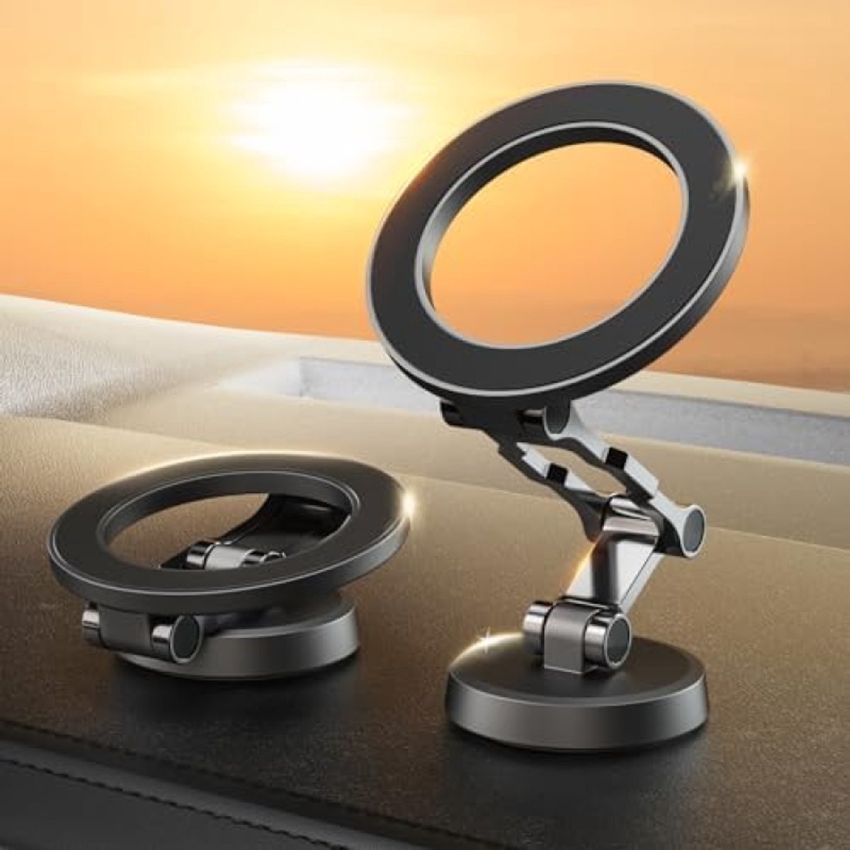 ST TRADING Magnetische Autotelefoonhouder - 360° Draaibaar en Opvouwbaar