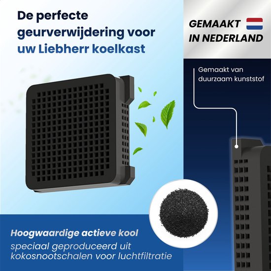 3 stuks Fresh Air actieve koolfilter, Fresh Air filter compatibel