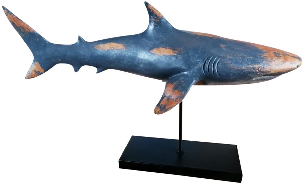 Michael Noll - Decoratie beeld haai - XXL - Blauw