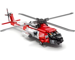 Reobrix 33026 HH-60J Rescue Helicopter bouwset | Classic WW2 Army vliegtuig constructie modelbouw | Educatief militair & leger speelgoed bouwpakketten voor kinderen & volwassenen | DIY Creator set | Geschikt voor Lego | Bouwdoos met 1093 bouwstenen