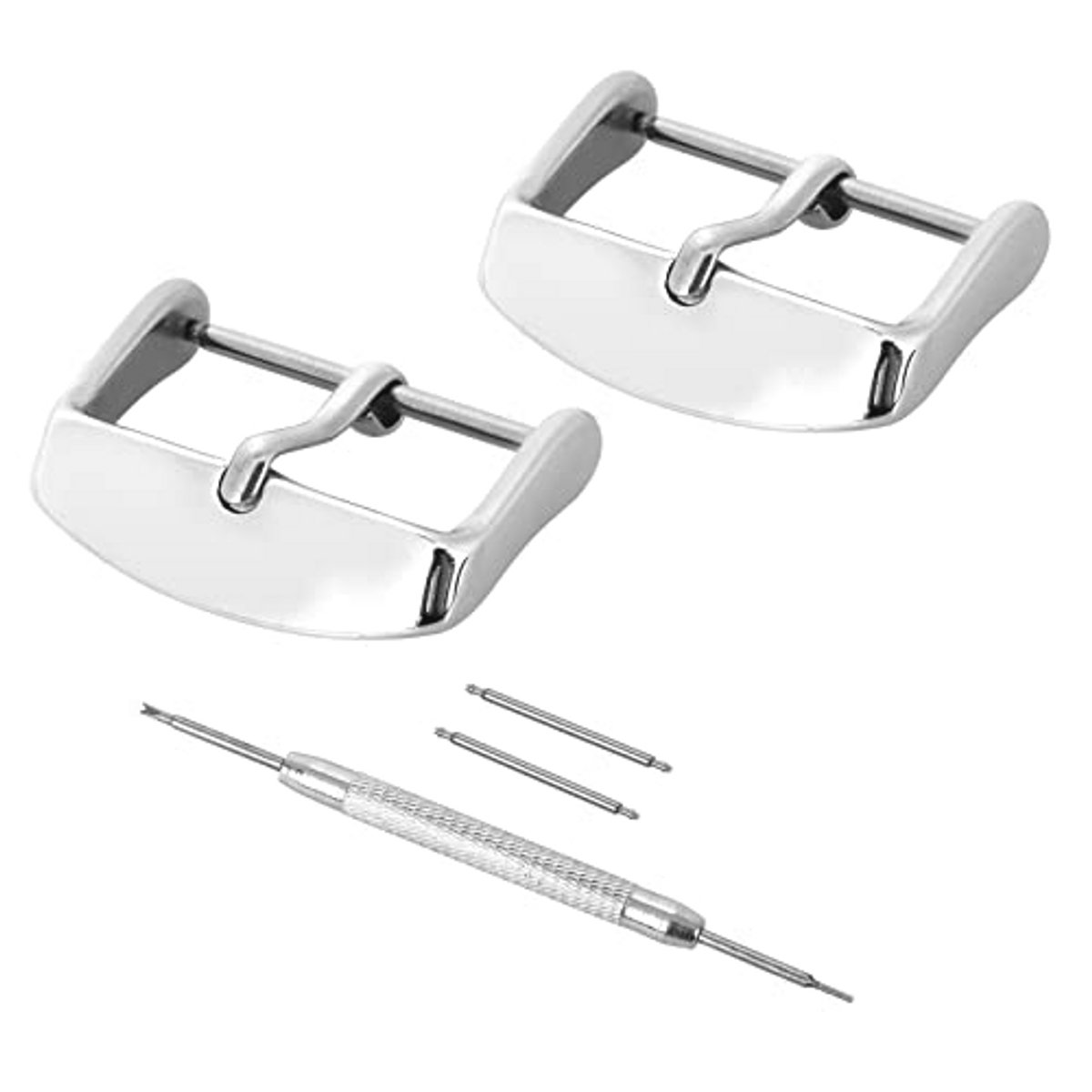 Roestvrijstalen Horlogebandsluiting Vervangingsset - 2 Stuks - Geschikt voor 18mm-20mm-22mm Horlogebanden