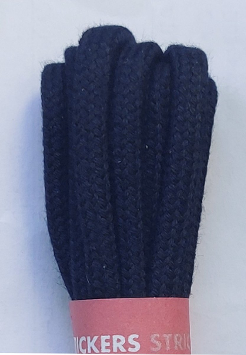 Strickers Veter - Donker Blauw - Extra Dik Rond - Lengte 90 cm - Dikte 4,5 mm - Schoenveter