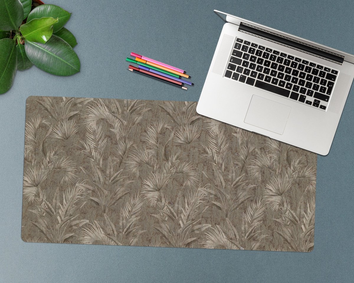 Coloray Bureau Onderlegger - De natuur vertrekt Bureau Onderlegger Groot - 90 cm x 45 cm - Bruin Bureau Onderlegger - Bureau Onderlegger XXL - Computer Mat - Bureau Pad - Bureau Mat