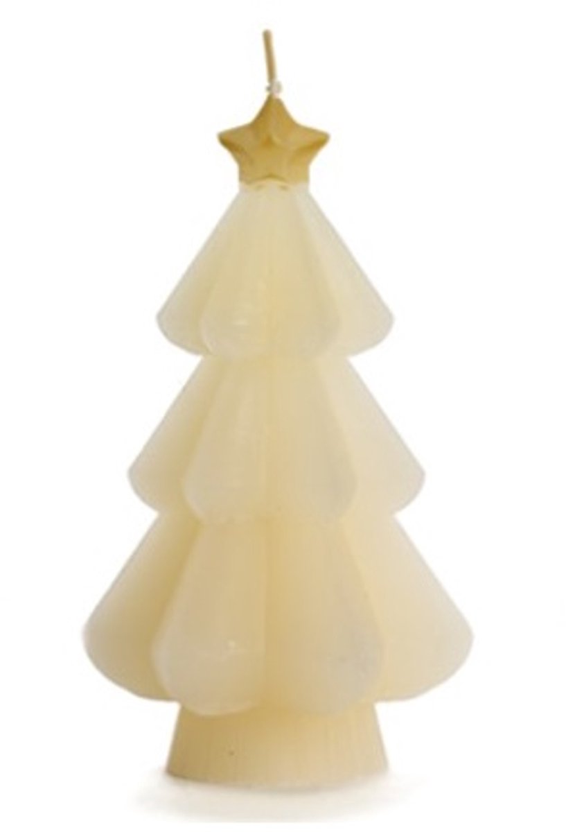 Kerstboom Star, kleur Cream 8,6x15 cm