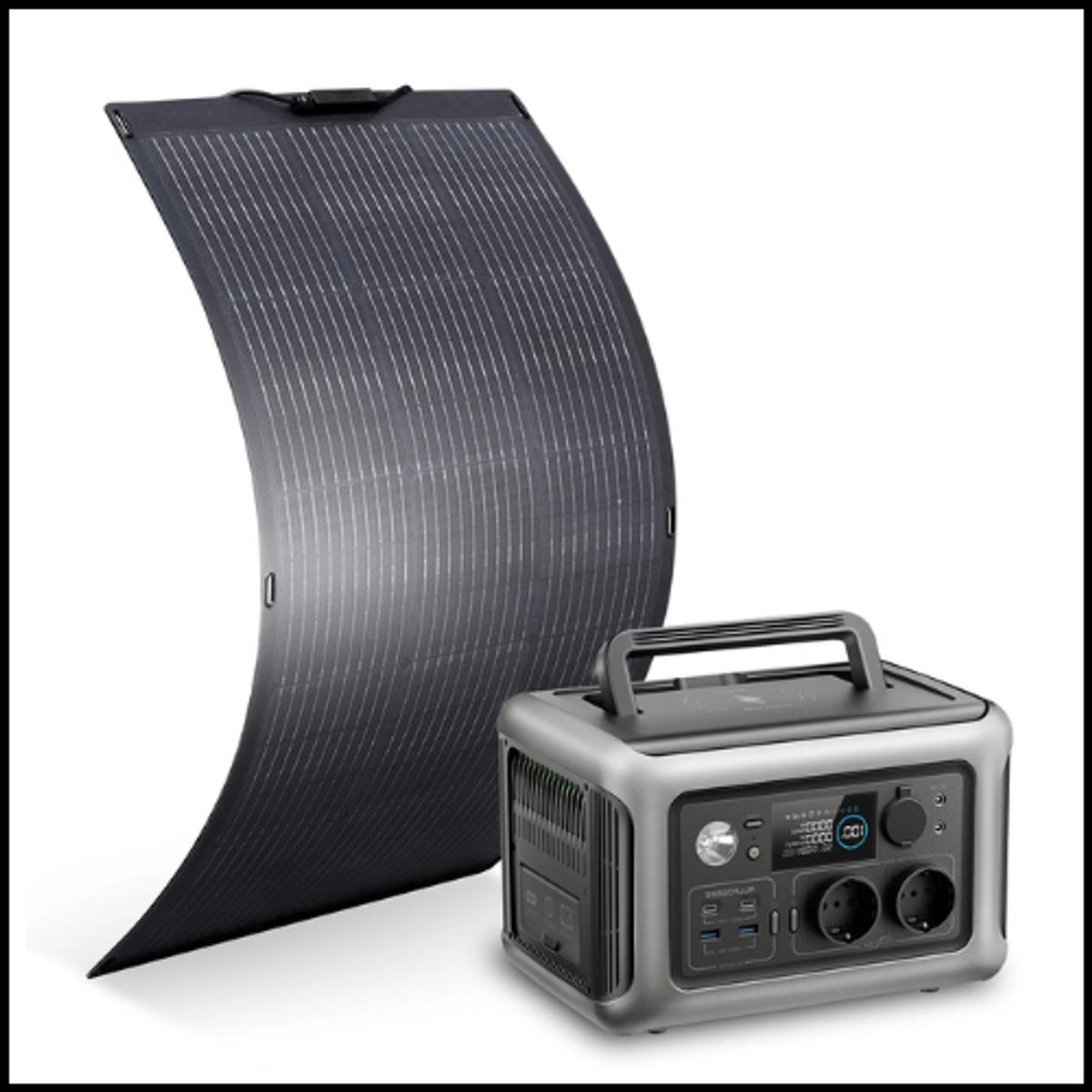R600 Draagbare Powerstation EU - 299Wh LiFePO4 - 600W Inverter - Snelladen - Solar Compatibel - Stil - Compact - UPS Backup - Camping & RV
