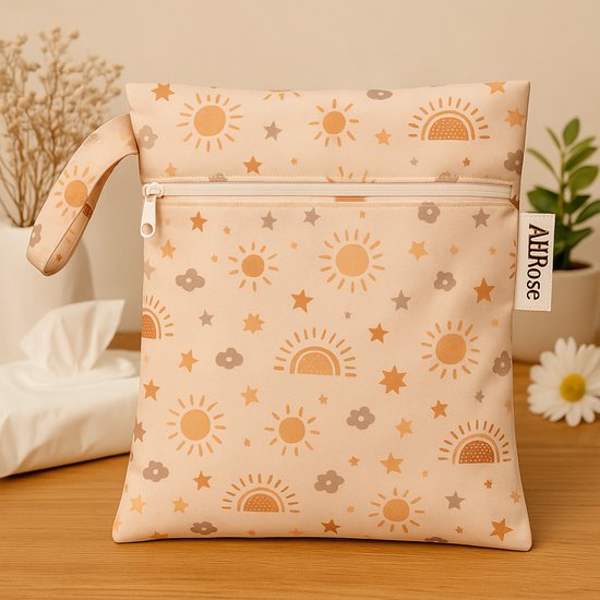 AliRose – Waterdichte Luiertasjes & Opbergtasjes – Set van 3 – Handig voor onderweg, luiers, doekjes & babyspulletjes - Hemel — afbeelding 2