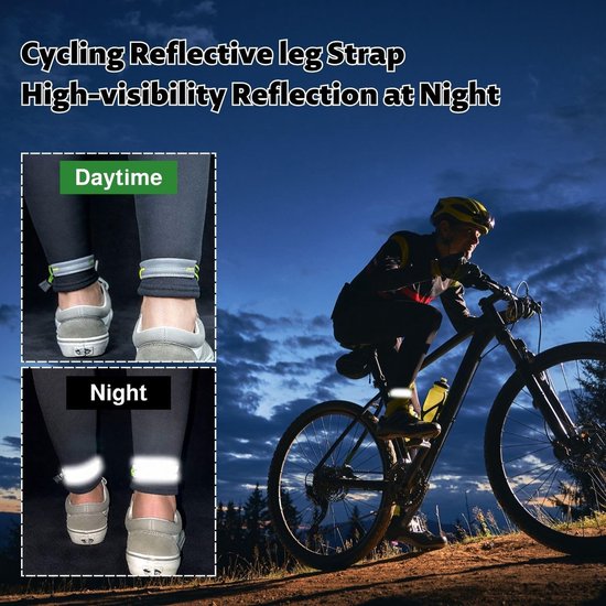 Broekklemmen - 4 stuks - Reflecterende broekklemmen - Reflecterende Fietsbroekclip - Kunststof - Fietsbroekklem - Broekklem voor op de Fiets - Broekklem voor op de Fiets - Fietsen - Verhoogde zichtbaarheid - Groen van Merkloos — afbeelding 2