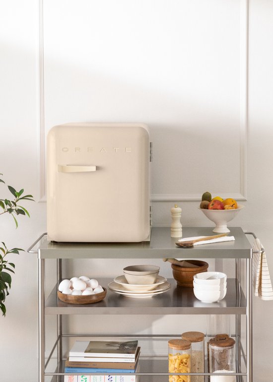 CREATE - Koelkast in retrostijl - Zand - Handvat Zand - FRIDGE RETRO 48L van create — afbeelding 5