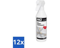 12 x HG X - Tegen Houtworm - Eenvoudige Bestrijding - 500 ml - Houtworm Bestrijding - Houtworm Spray - Hout Bescherming - Houtworm Preventie - Houtworm Behandeling