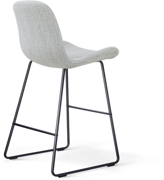 Tabouret de bar Nolon Nino-Fé gris mélangé - piètement noir - 65 cm