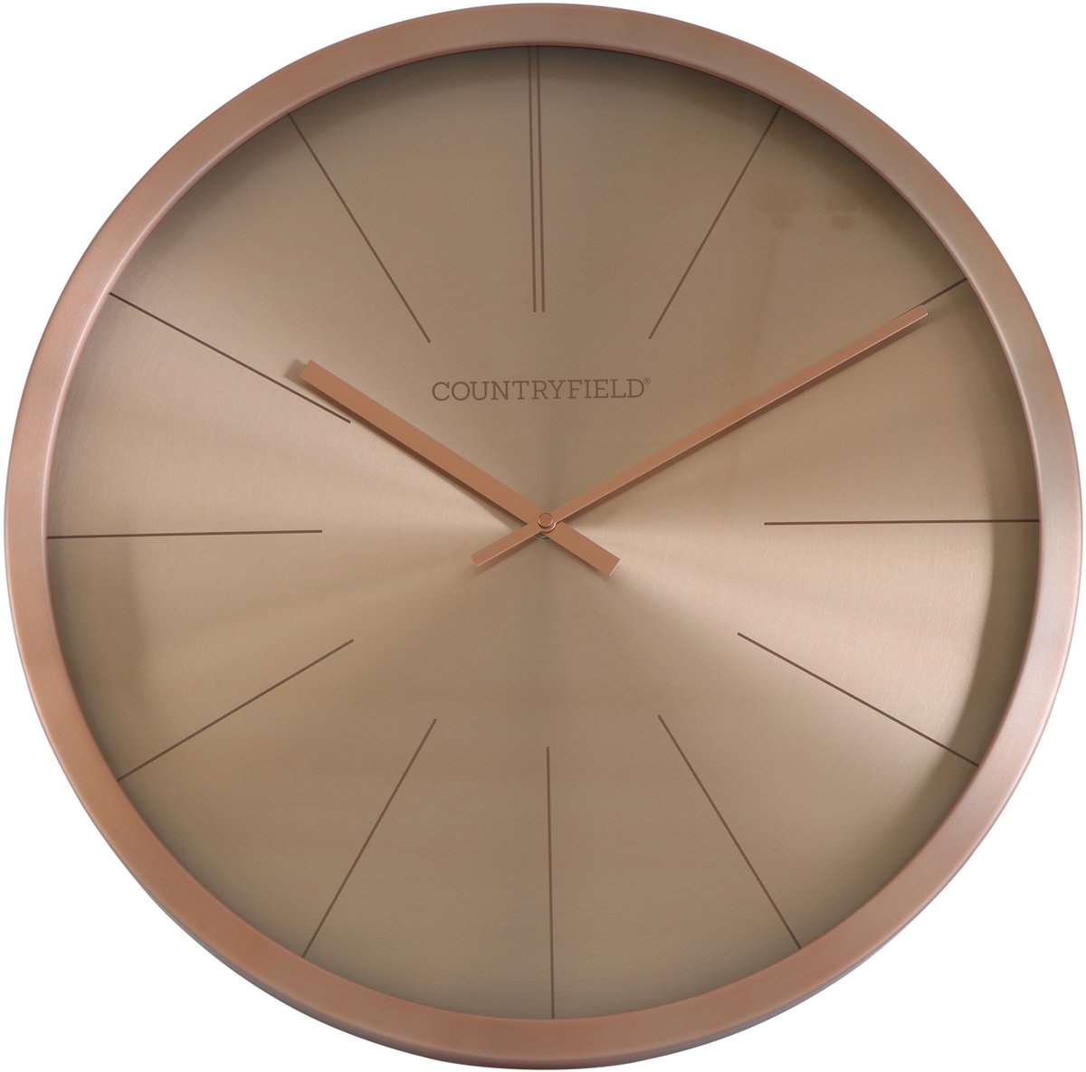 Wandklok copper 50x50x5cm roze/goud