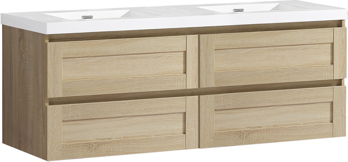 Differnz Reno wastafel - met onderkast eiken FSCÂ® - 120 cm - eiken