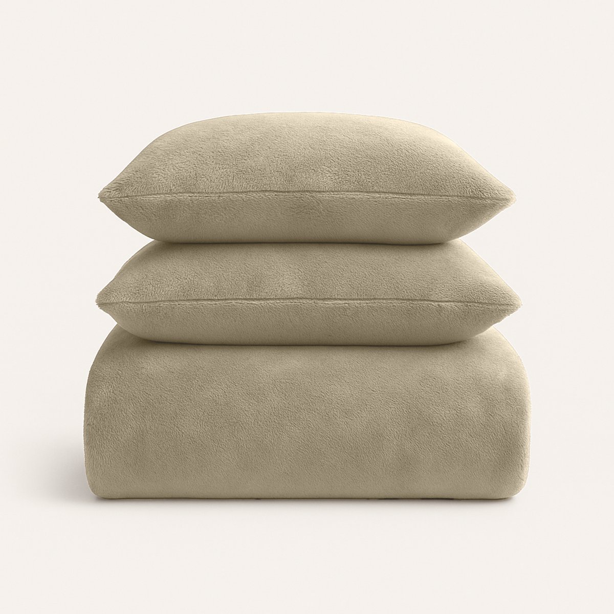Y-NOT™ - Teddy Fluffy Nude Taupe - Dekbedovertrek - 240x200/220 Lits Jumeaux - 2 kussenslopen 60x70cm - 30 dagen proefslapen