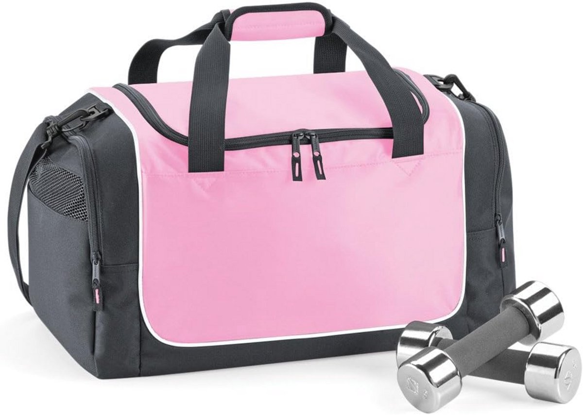 Compacte Sporttas Roze en Antraciet voor Sport en Fitness