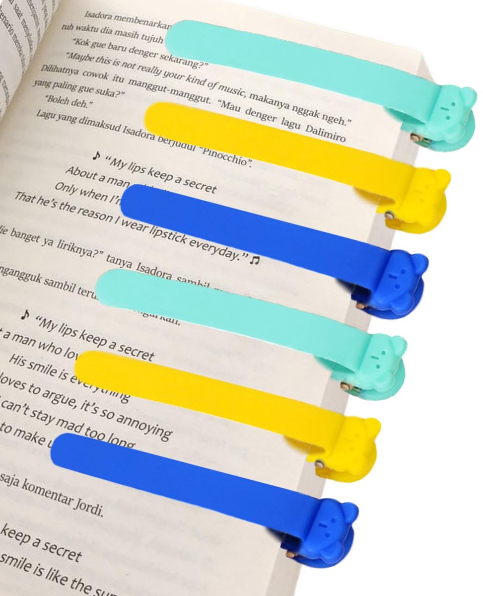 IMPERATORIS® Duimlegger - Boek Openhouder - Paginahouder - Bladwijzer - Bookmark - Boek Accesoires - Bladzijde Houder - Leesring - 6 stuks