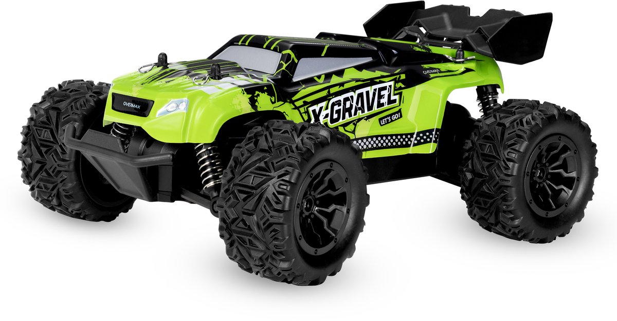 Overmax X-Gravel RC Auto – 1:16 Terenauto 20 km/u – Achterwielaandrijving, Vering, 2 Accu’s tot 30 min Speeltijd, 2 Carrosserieën – Offroad Racewagen voor Kinderen & Volwassenen – Bestuurbare Auto — afbeelding 4