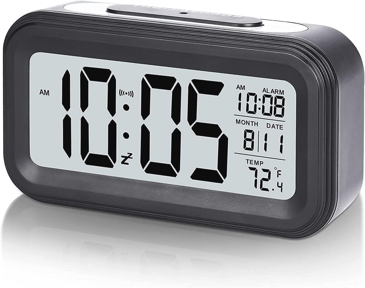 Digitale wekker met groot led-display en snooze-functie voor kinderen en volwassenen