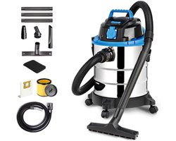 VIN® Bouwstofzuiger Zonder Zak - Alleszuiger Met Accessoires - Waterzuiger Met 20 Liter Reservoir - Stofzuiger - Met Waterfilter En Blaasfunctie – 1200 Watt - Voor Binnen en Buitenreiniging