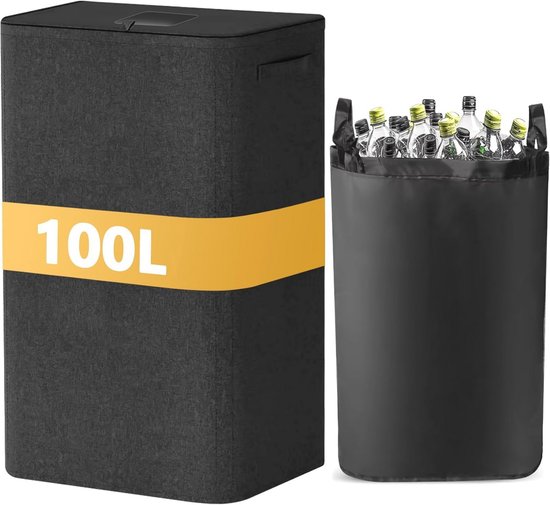 100L Statiegeldflessen Verzamelcontainer met Deksel