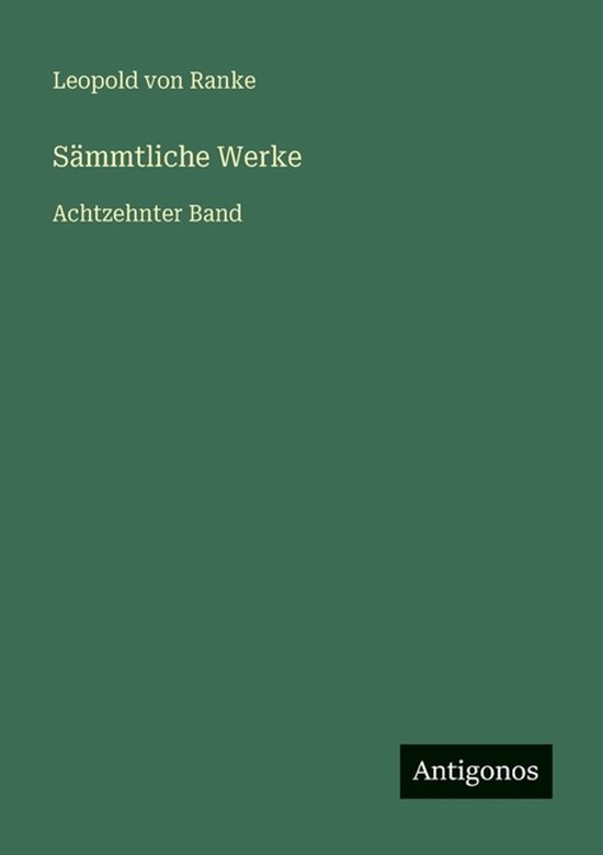 Van Ranke Sämmtliche Werke, Leopold Von Ranke | 9783386416788 | Boeken | bol