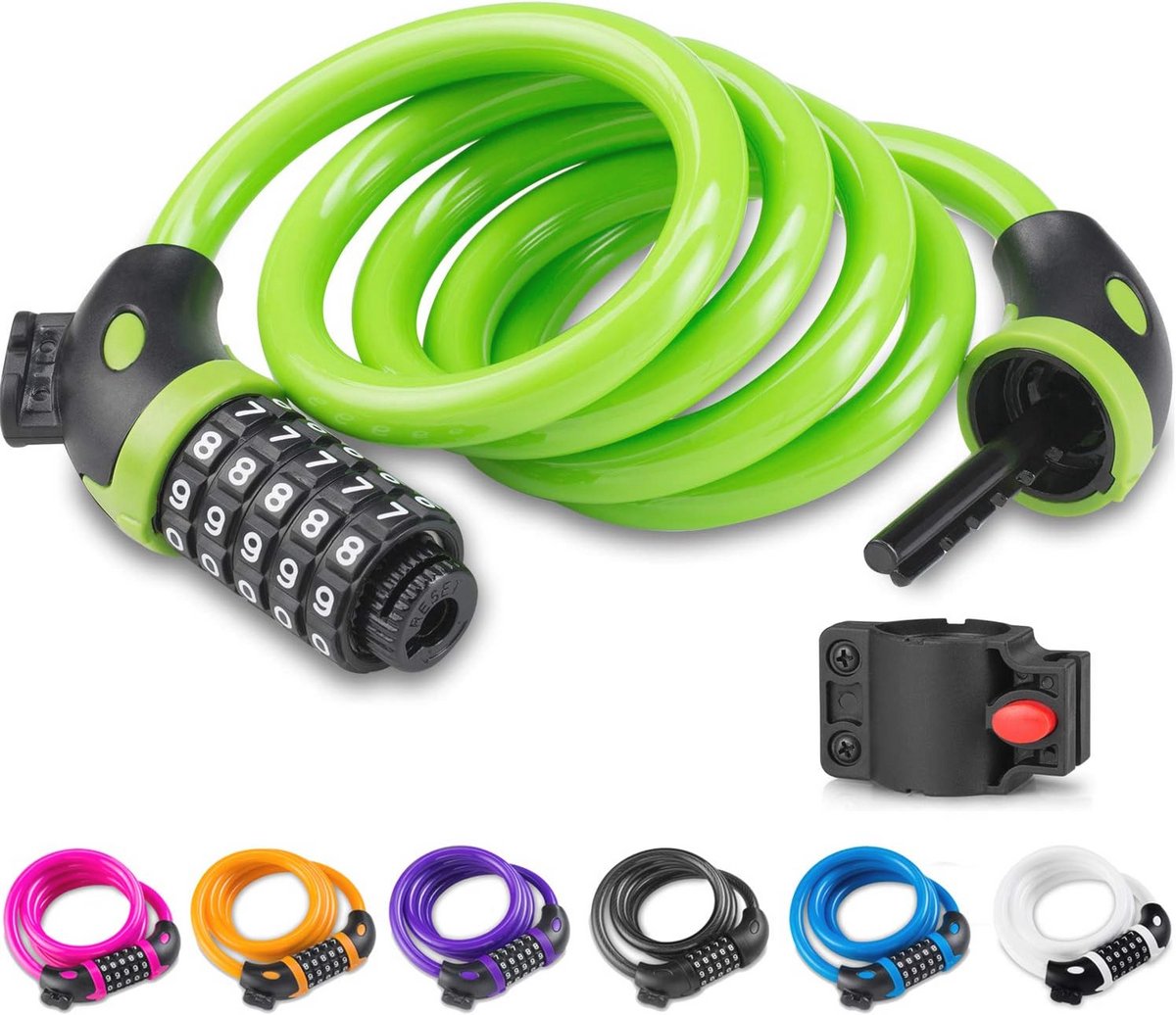 Fietsslot met 5-cijferige Code en 1.2 m Lengte - Geavanceerd Combinatieslot voor Fiets en Scooter