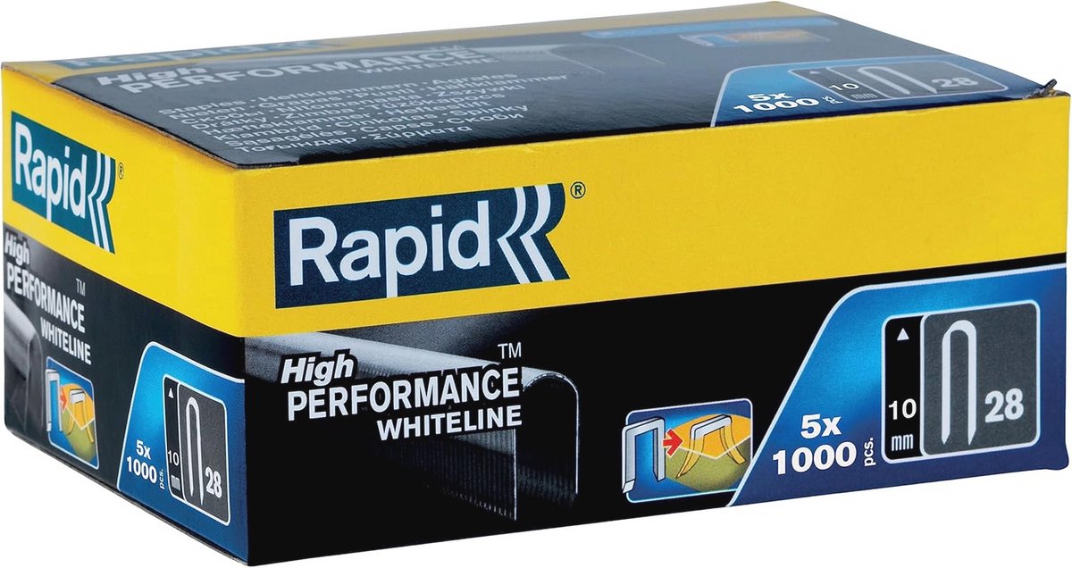 Staples voor Tacker Type 28 - 10mm, 5x1.000 Stuks, Met Ronde Kop voor Kabels tot 4,5mm