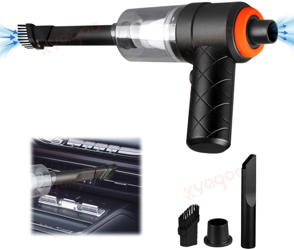 Power vacuum. MKR 2.1 Handzame stof zuiger/blazer. Draadloos, uitwasbare filter en USB oplaadbaar.