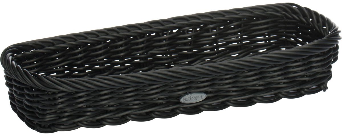 Westmark bestekmand, geschikt voor hotel en horeca, rechthoekig, ca. 28 x 11 x 5 cm, synthetische vezel, Saleen-editie, zwart, 02016819101