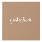 Fyllbooks - Gastenboek Invulboek - Universeel - Camel - 64 Pagina's