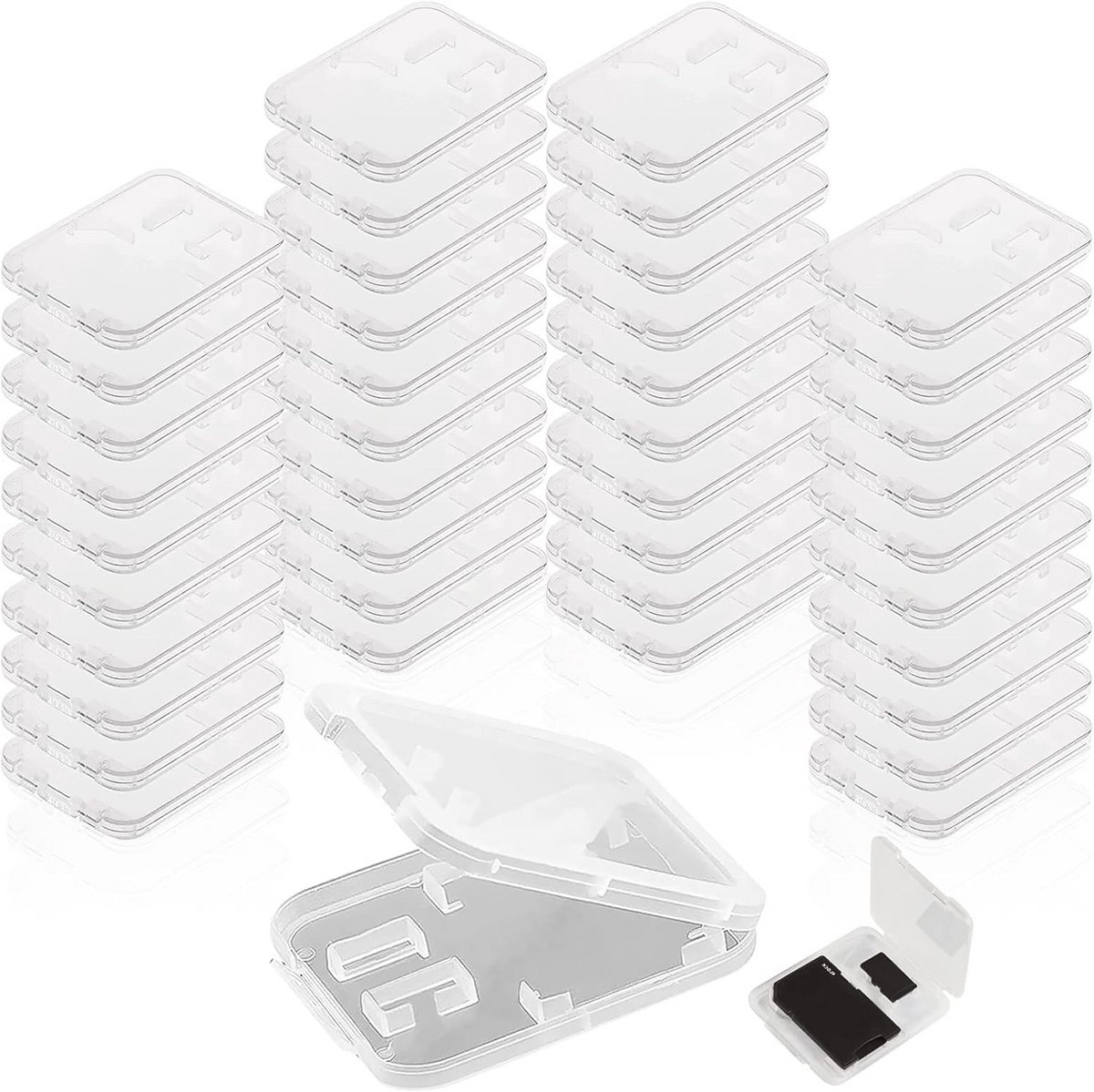 40 Stuks Geheugenkaarten Etui - Beschermbox voor SD/TF Kaarten tegen Vuil en Schokken
