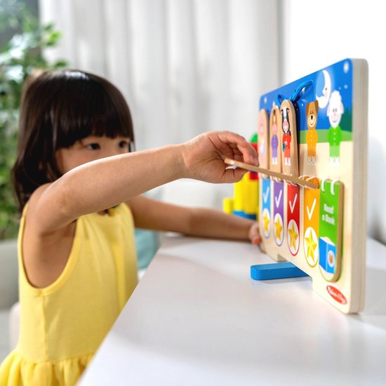 Dagelijkse Routines Kalender voor Kinderen - Houten Geïllustreerde Taken — afbeelding 3
