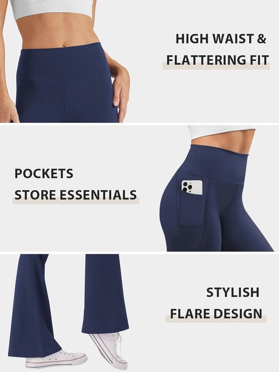Hoge Taille Damesbroek met Zakken - Sportbroek, Yogabroek en Vrijetijdsbroek — afbeelding 4