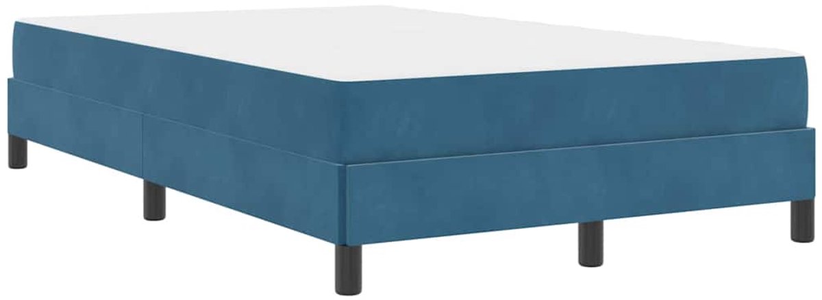 Tweepersoonsbed | Dubbelbed | Volwassenenbed | Boxspringbed met matras Donkerblauw 120 x 200 cm Fluweel