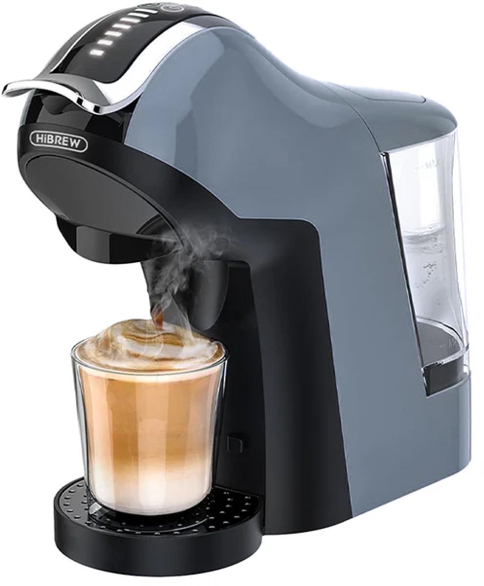 HiBREW H17 4-in-1 Koffiemachine – 20 Bar – Hot & Cold Extractie – Touchscreen – Compatibel met Nespresso/Dolce Gusto/Koffiepads/Gemalen Koffie – 7 Waterstanden – 1000ml Reservoir