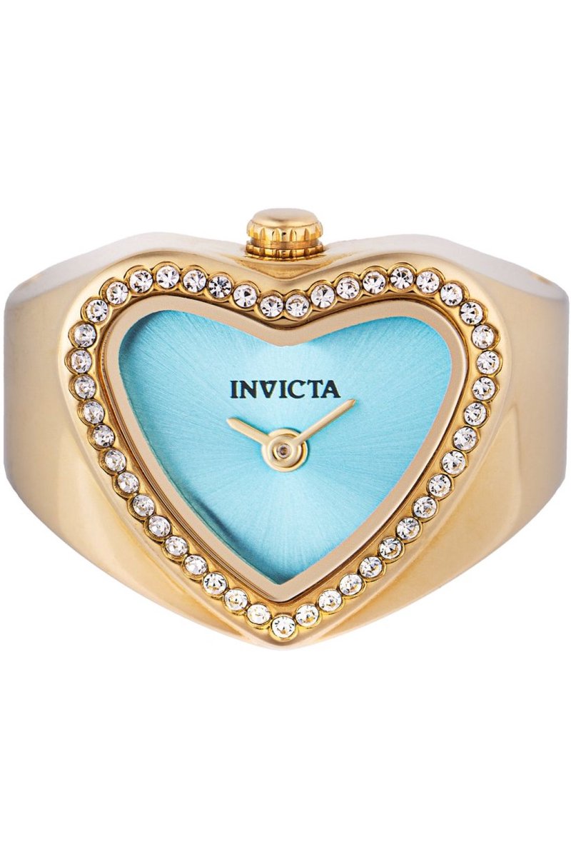 Invicta Mini 49576 Dames Horloge - Waterdicht - Analoog - Quartz Uurwerk - Roestvrij Staal met blauwe Wijzerplaat - 18mm