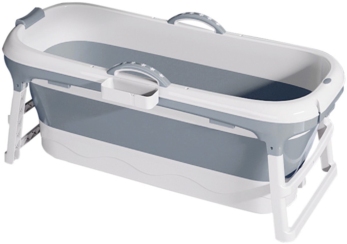 PIPIPOXER-Opvouwbaar bad - Zitbad - Inklapbaar - Bath Bucket - Ijsbad Volwassenen - 118 CM LANG-grijs