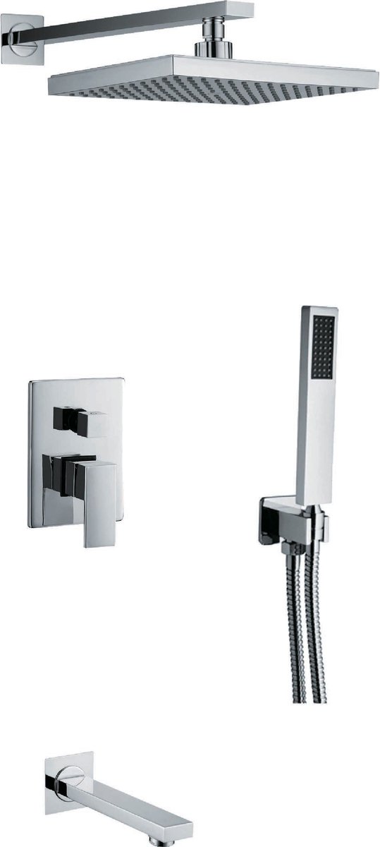 Hudor Douchepaneel SC31 Enipée - Regendouche Set Chroom - Doucheset met Thermostaatkraan - Design Douchekolom - Premium Messing Constructie