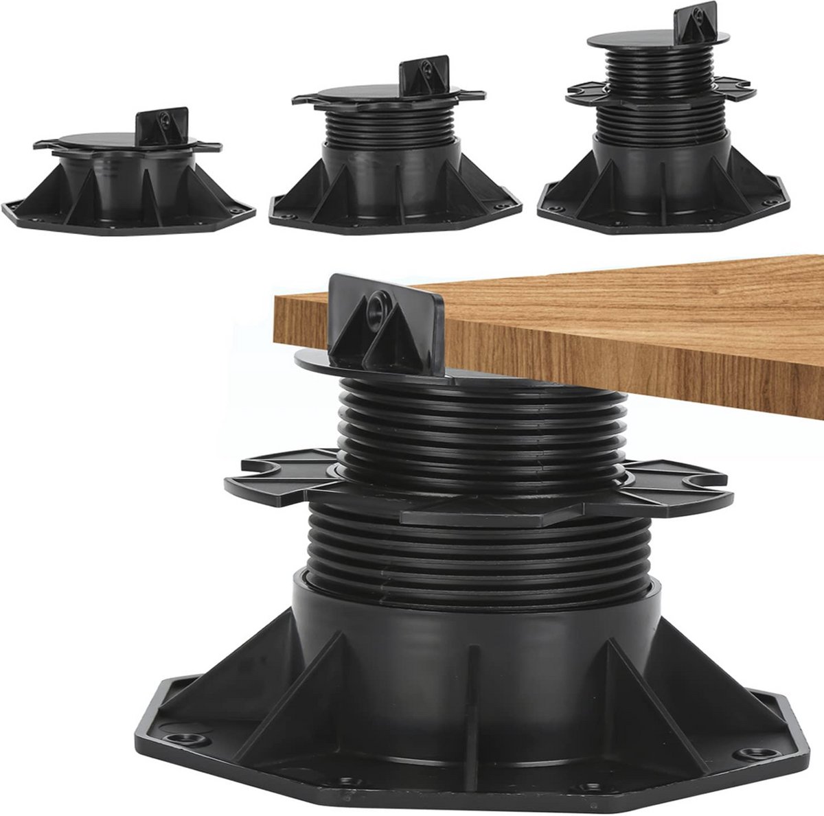 Verstelbare Terrasdragers - 18-30 mm, Hoogte Instelbaar, 50 Stuks, Draagvermogen 600 kg