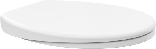 DERW MAX Abattant WC en forme de O - Abattant WC avec couvercle - Antibacterieel - Fermeture en douceur - Fonction Easy Clean - Duroplast Wit