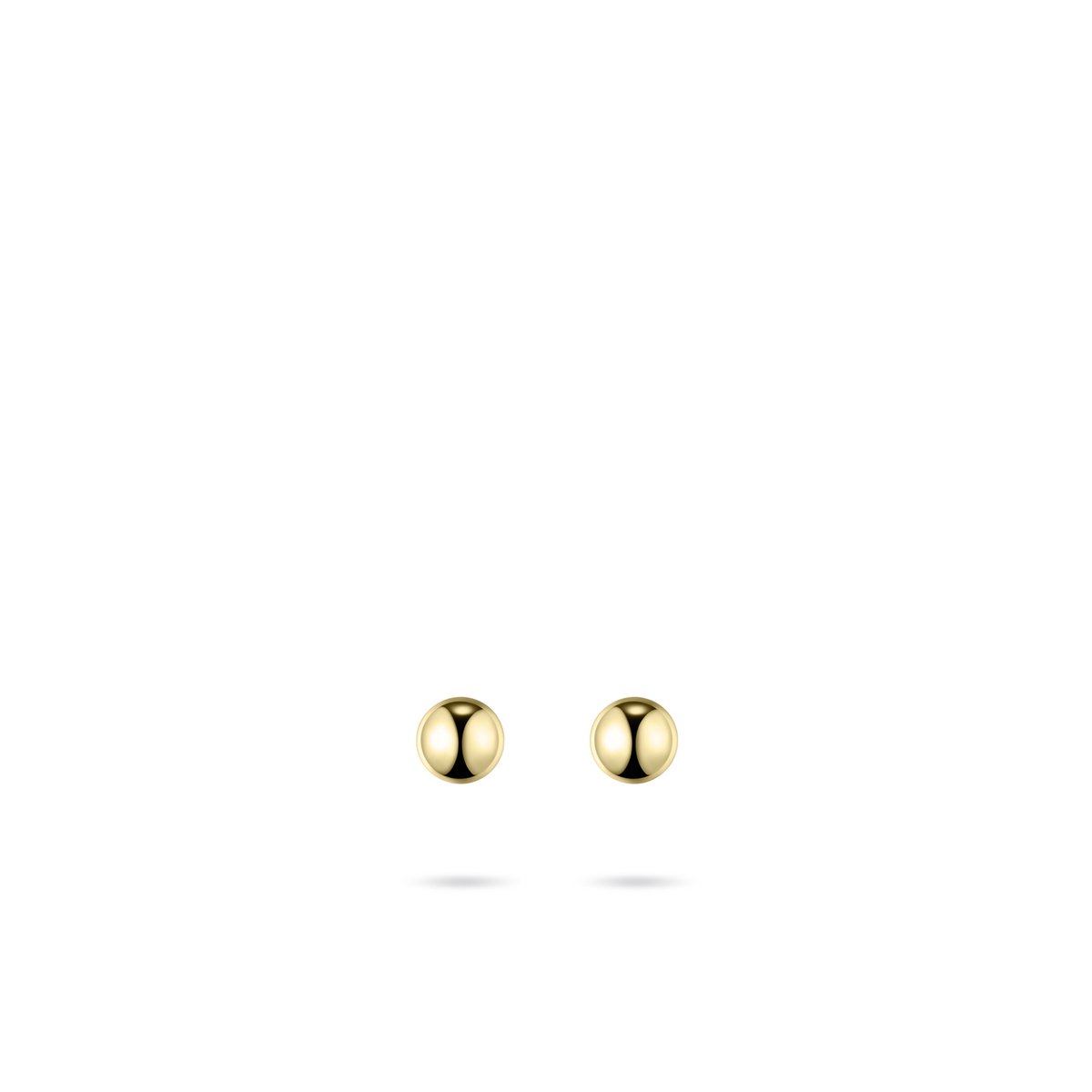 Jewels Inc. - Oorbellen - Oorstekers - Glad Bol - 4mmØ - 14 Karaat Geelgoud
